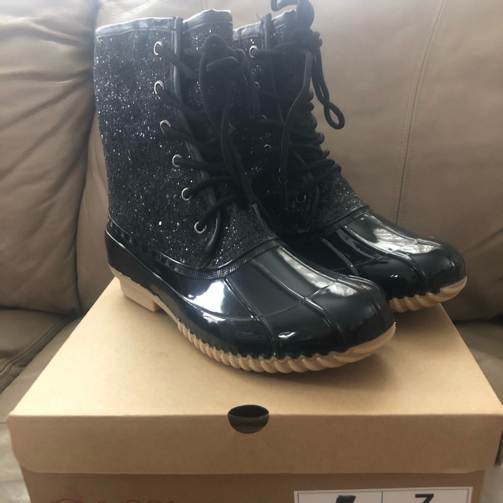 Brand New Sugar Glitter Rain Boots
